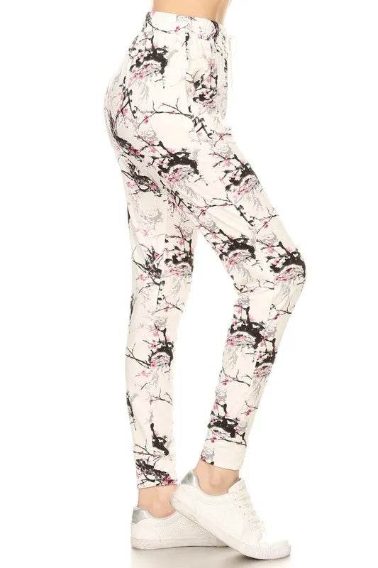 Leggings Depot Full Size Buttery Soft Printed Joggers with Drawstring Plus Size - IntuitiveEncBoutique