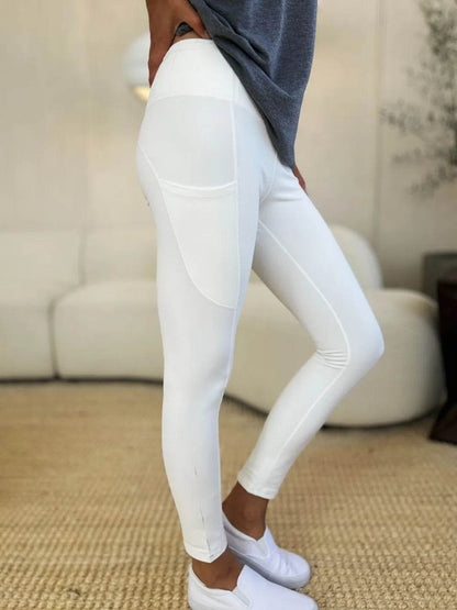 Wide Waistband Sports Leggings - IntuitiveEncBoutique