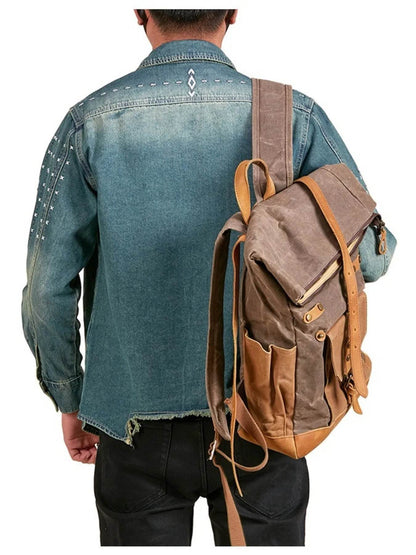 Men's Plus Size Studded Distressed Denim Jacket - IntuitiveEncBoutique