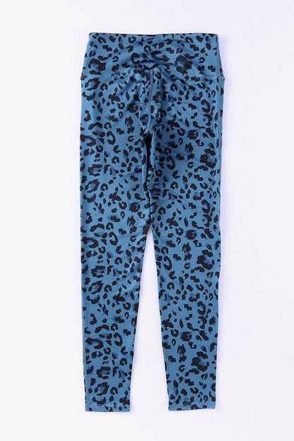 Green Classic Leopard Print Active Leggings - IntuitiveEncBoutique