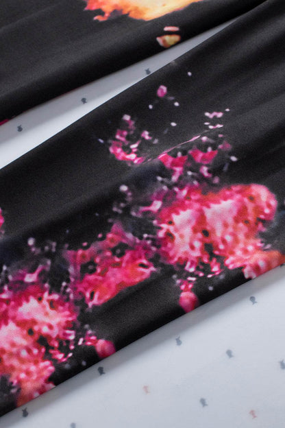 Multicolor Tie Dye Hollow Out Fitness Activewear Leggings - IntuitiveEncBoutique