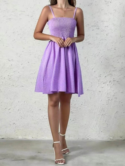 Full Size Smocked Square Neck Cami Dress Plus Size - IntuitiveEncBoutique