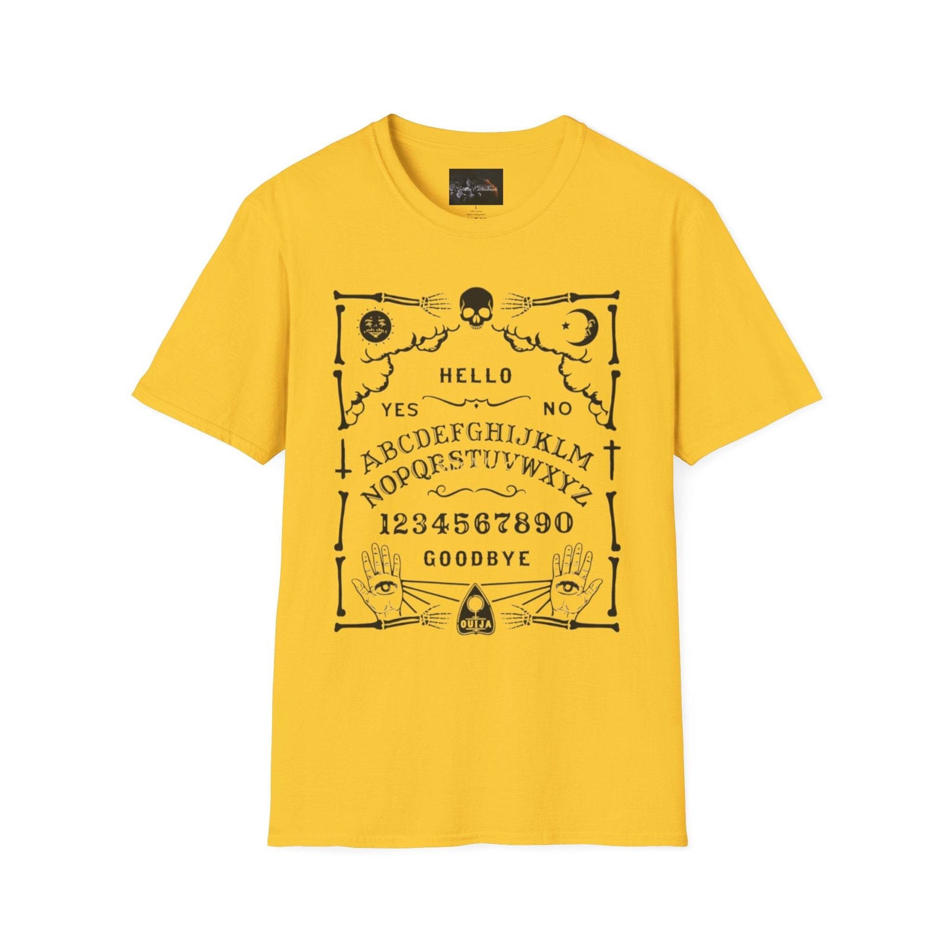 Mystical Ouija Board Unisex T-Shirt - Perfect for Halloween, Gift, Casual Wear, Spirituality, Ghost Lovers - IntuitiveEncBoutique