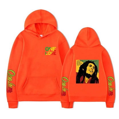 Bob Marley Loose Hooded Sweatshirt for Spring and Autumn - IntuitiveEncBoutique