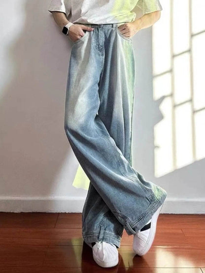 Men's Full Size Wide Leg Jeans Plus Size - IntuitiveEncBoutique