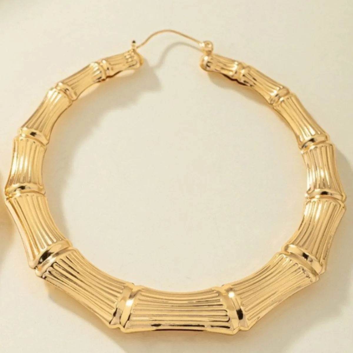 Stainless Steel Textured Hoop Earrings - IntuitiveEncBoutique