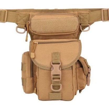 Waterproof Oxford Army camouflage single shoulder crossbody journalist photography sports leg bag - IntuitiveEncBoutique