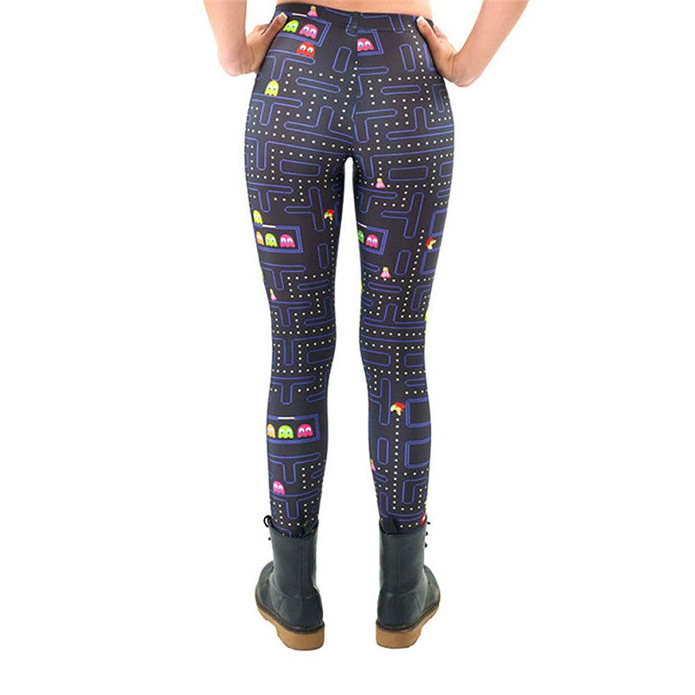 New Maze Print Pacman Women Leggings - IntuitiveEncBoutique