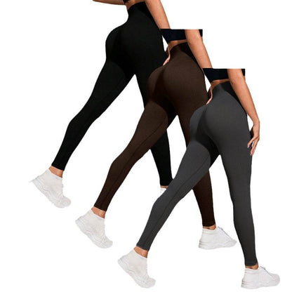 Threaded autumn and winter yoga pants seamless fitness pants high waisted sports yoga clothes leggings - IntuitiveEncBoutique