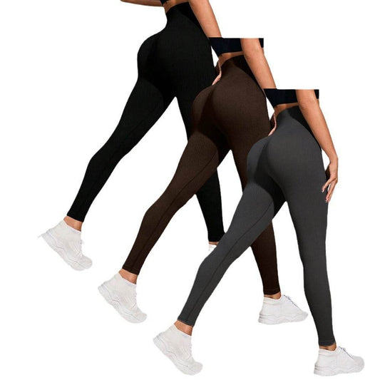 Threaded autumn and winter yoga pants seamless fitness pants high waisted sports yoga clothes leggings - IntuitiveEncBoutique