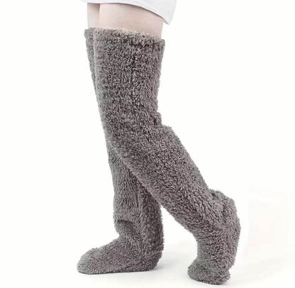 Thick leg warmers, knee pads, warm plush pants, long leg exposed socks - IntuitiveEncBoutique
