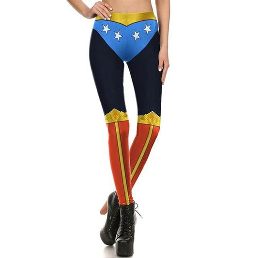 Wonder Woman Cosplay Comic Leggings - IntuitiveEncBoutique