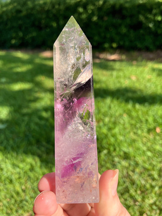 Phantom Amethyst Obelisk - High Quality - Brazil - IntuitiveEncBoutique