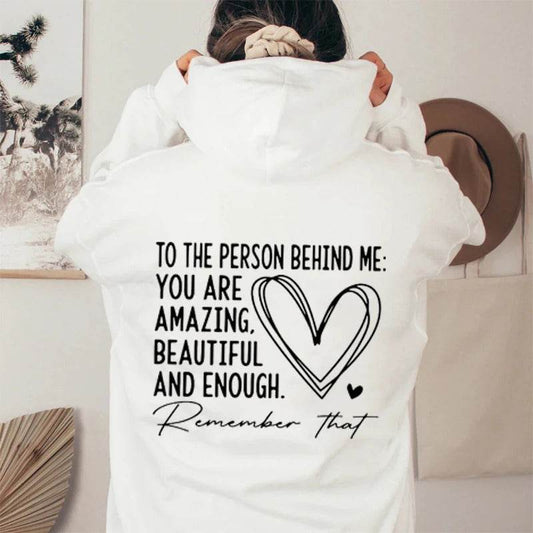 SingerLetter Print Hooded Sweatshirt Unisex Long Sleeve Casual Top Jacket - IntuitiveEncBoutique