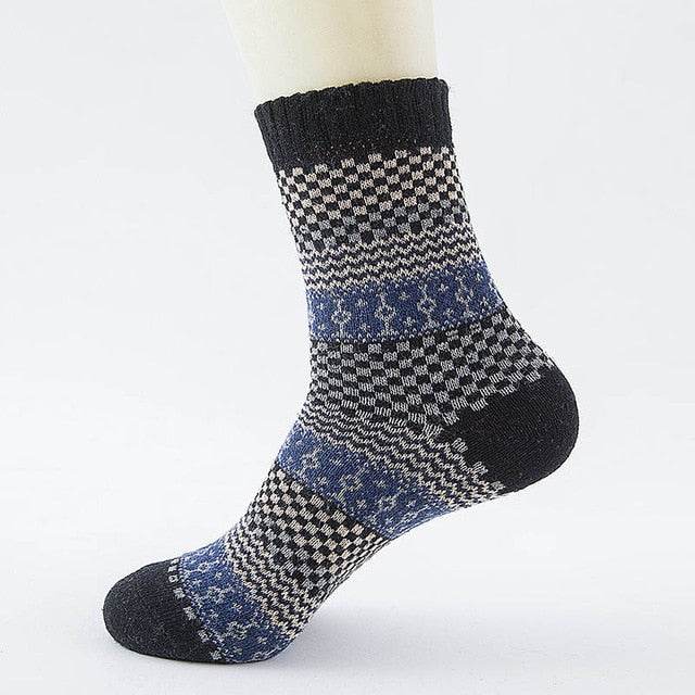 Winter Thick Warm Stripe Wool Socks - IntuitiveEncBoutique