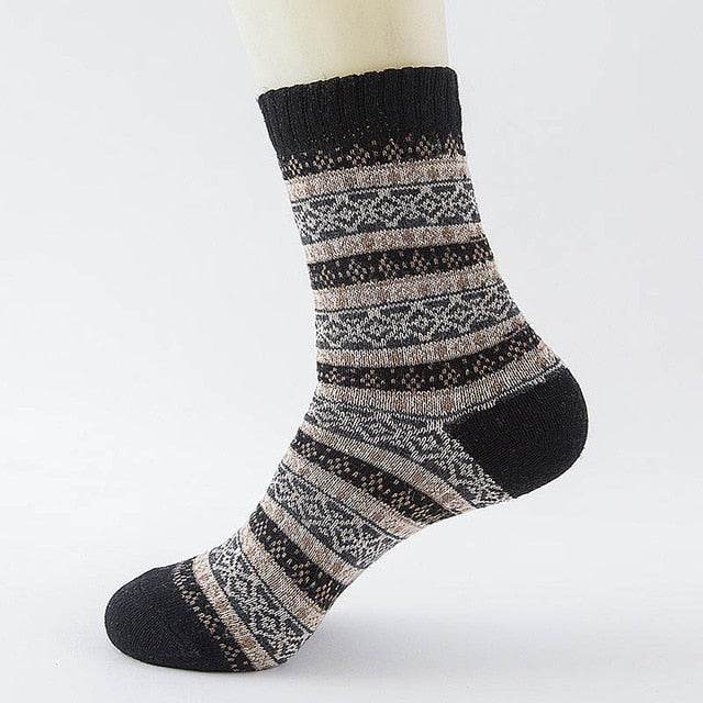 Winter Thick Warm Stripe Wool Socks - IntuitiveEncBoutique
