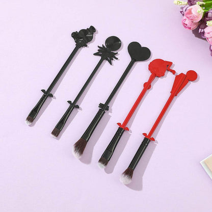 Christmas Horror Night Jack Skull Bridal Makeup Brush Metal Handle Eyeshadow Brush Halloween Gift Christmas Makeup - IntuitiveEncBoutique