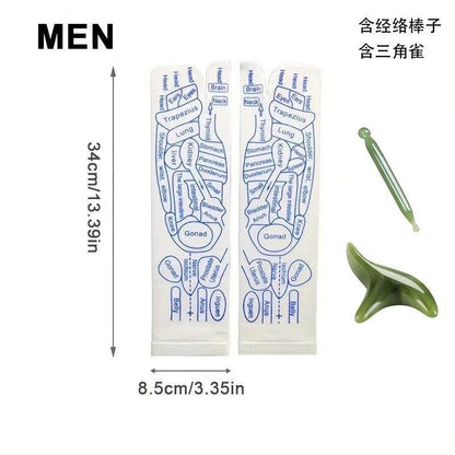 Reflexology Socks Women Foot Massage Meridian Acupoint Reflex Area Acupoint Socks And Foot Acupoint Illustration Socks for Foot - IntuitiveEncBoutique