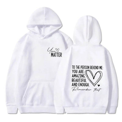 SingerLetter Print Hooded Sweatshirt Unisex Long Sleeve Casual Top Jacket - IntuitiveEncBoutique