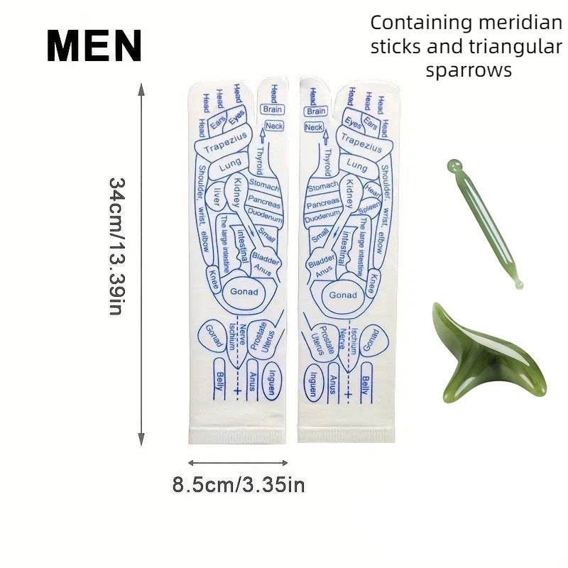 Warp socks English acupoint socks meridian socks massage socks - IntuitiveEncBoutique