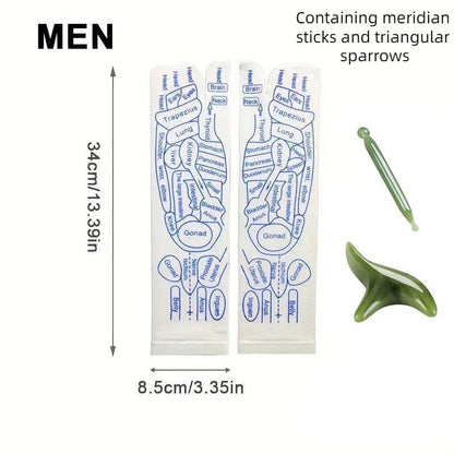 Warp socks English acupoint socks meridian socks massage socks - IntuitiveEncBoutique