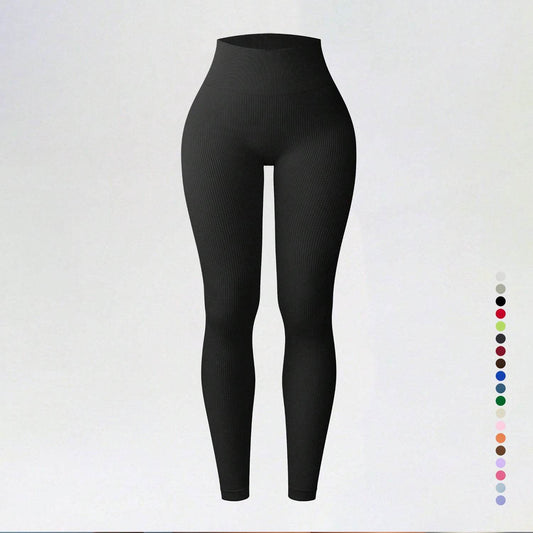 Threaded autumn and winter yoga pants seamless fitness pants high waisted sports yoga clothes leggings - IntuitiveEncBoutique