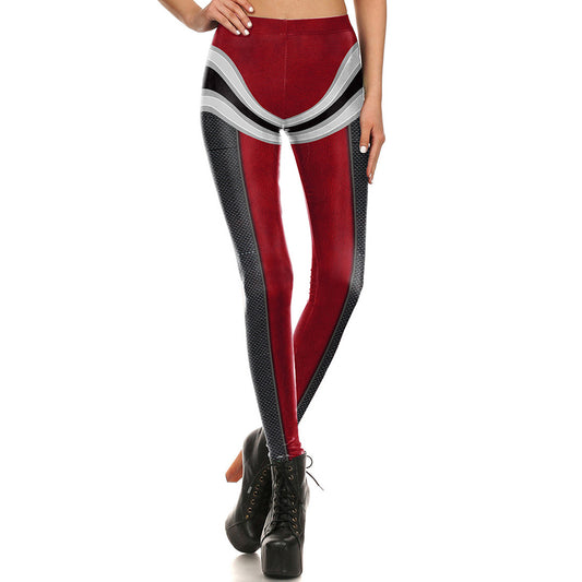 Women Leggings Digital Print Ripple Pattern Fitness Leggins Ripple Slim High Waist Workout Plus Size Legging Pants