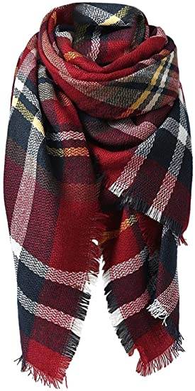 women scarves-redblack - IntuitiveEncBoutique
