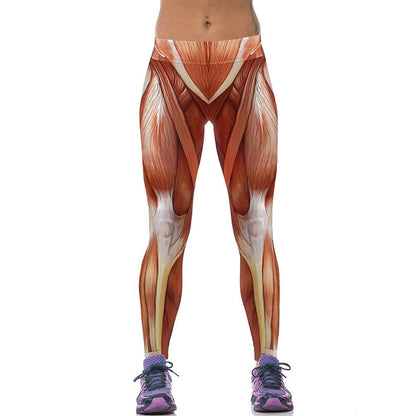 Strong Muscles Printed Leggings Women Compression Pantalones Mujer Fitness Pants - IntuitiveEncBoutique