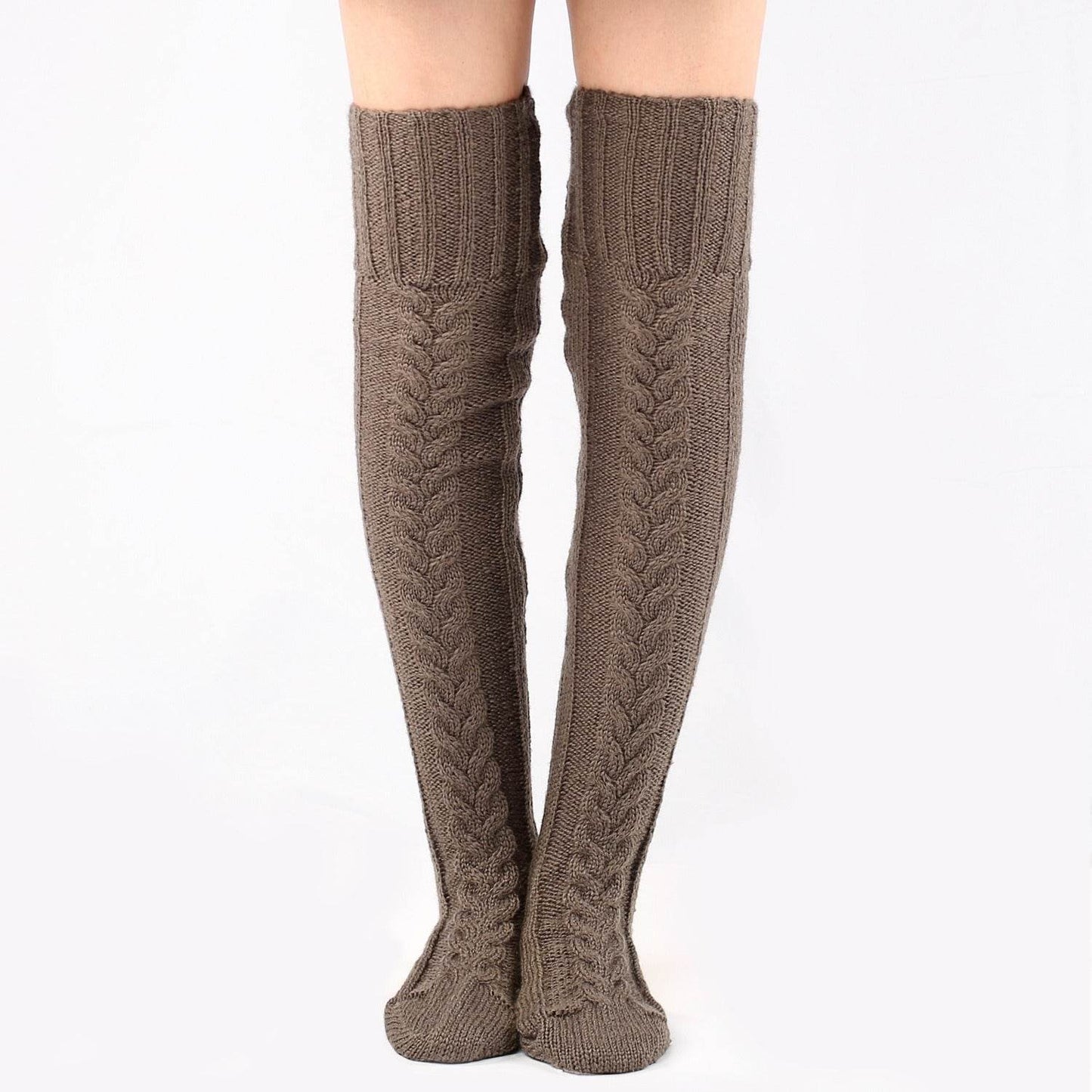 Autumn And Winter Knitting Knee Length Stockings Women's Lengthened Floor Stockings Wool Pile Stockings - IntuitiveEncBoutique