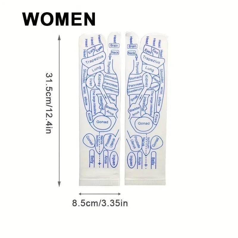 Reflexology Socks Women Foot Massage Meridian Acupoint Reflex Area Acupoint Socks And Foot Acupoint Illustration Socks for Foot - IntuitiveEncBoutique