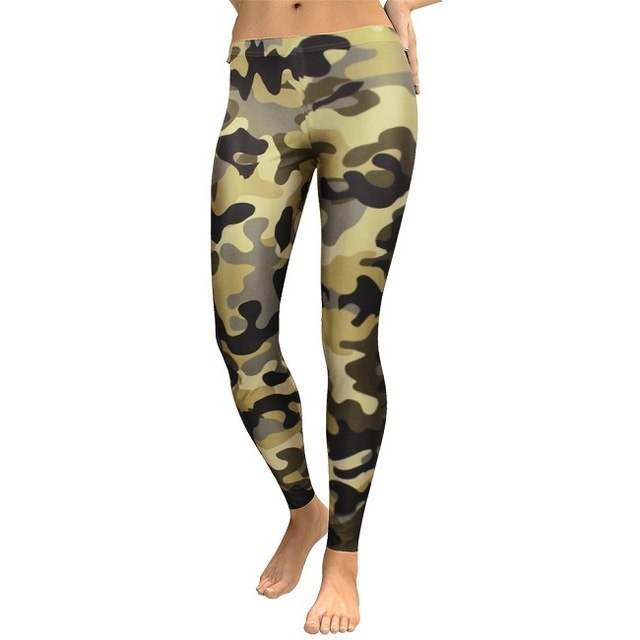 Women Camouflage Digital Print Fitness Leggings - IntuitiveEncBoutique