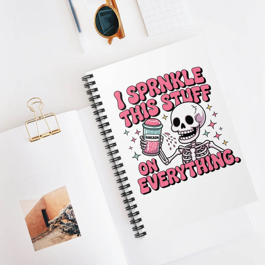 Skeleton Spiral Notebook - Fun & Quirky Writing Journal for Creative Souls - IntuitiveEncBoutique