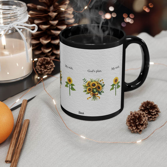 Sunflower Quote Black Mug - IntuitiveEncBoutique
