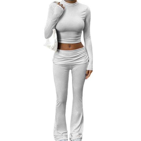 Spicy Style Long Sleeve T-Shirt and Yoga Pants Set for Women - IntuitiveEncBoutique