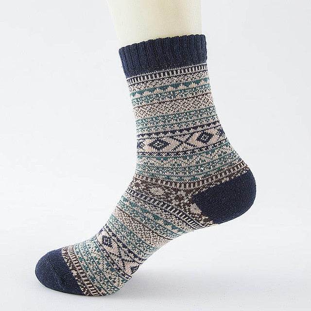 Winter Thick Warm Stripe Wool Socks - IntuitiveEncBoutique