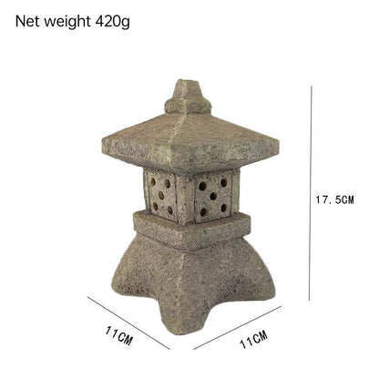 Solar-Powered Zen Garden Decor: Pagoda Lanterns & Statues - IntuitiveEncBoutique