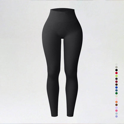 Threaded autumn and winter yoga pants seamless fitness pants high waisted sports yoga clothes leggings - IntuitiveEncBoutique