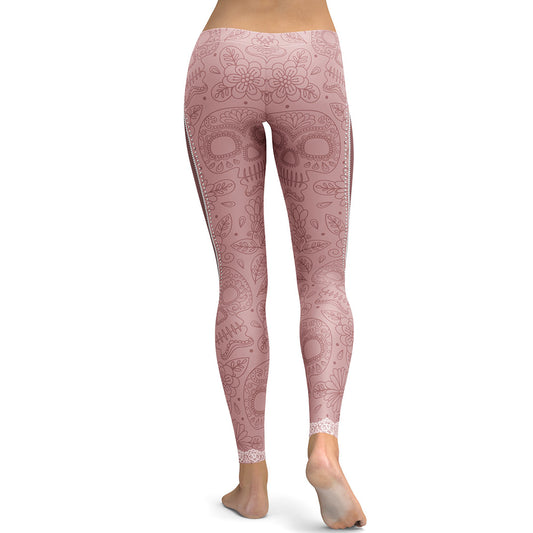 Women Cool Muscle Legs Legging Zipper 3D Printing Leggings