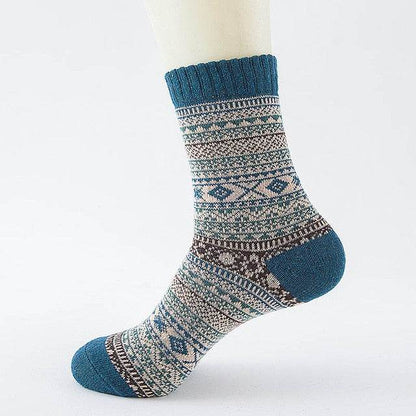 Winter Thick Warm Stripe Wool Socks - IntuitiveEncBoutique