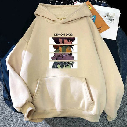 Pattern Printed Hooded Sweatshirt Unisex Long Sleeve Casual Jacket Fashion Versatile - IntuitiveEncBoutique