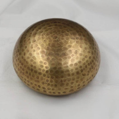 Tibetan brass singing bowl with Sanskrit – handmade meditation instrument for stress relief. - IntuitiveEncBoutique