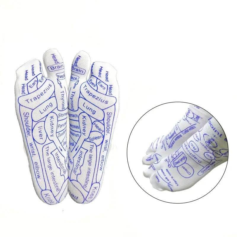 Reflexology Socks Women Foot Massage Meridian Acupoint Reflex Area Acupoint Socks And Foot Acupoint Illustration Socks for Foot - IntuitiveEncBoutique