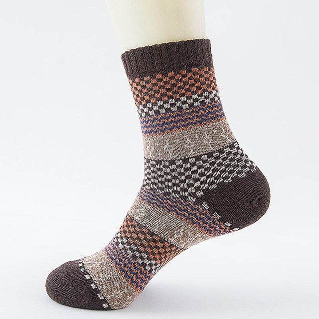 Winter Thick Warm Stripe Wool Socks - IntuitiveEncBoutique