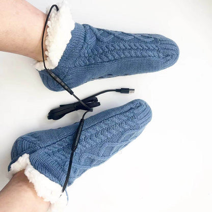 New USB Foot Warmer Home Electric Floor Socks - IntuitiveEncBoutique