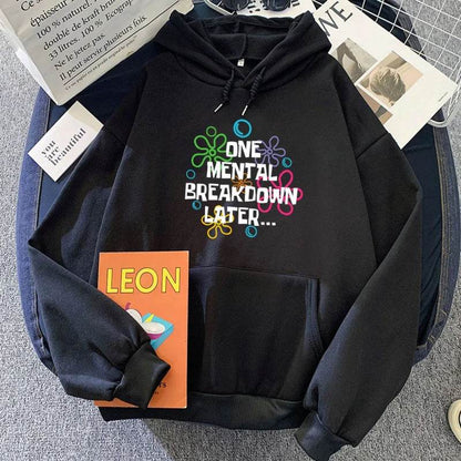 Spring Letter Pattern Printed Hooded Sweatshirt Unisex Long Sleeve Casual Jacket Trendy Student Versatile - IntuitiveEncBoutique