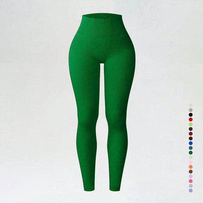 Threaded autumn and winter yoga pants seamless fitness pants high waisted sports yoga clothes leggings - IntuitiveEncBoutique