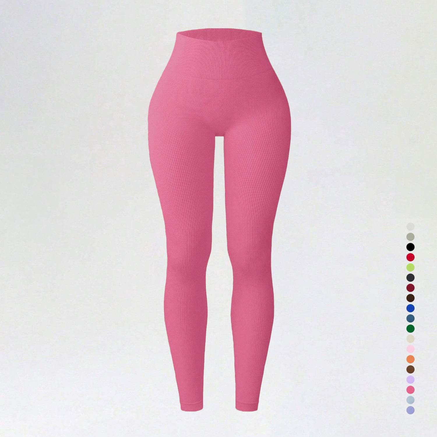Threaded autumn and winter yoga pants seamless fitness pants high waisted sports yoga clothes leggings - IntuitiveEncBoutique
