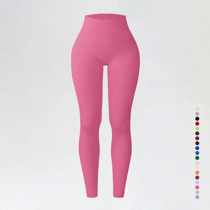 Threaded autumn and winter yoga pants seamless fitness pants high waisted sports yoga clothes leggings - IntuitiveEncBoutique