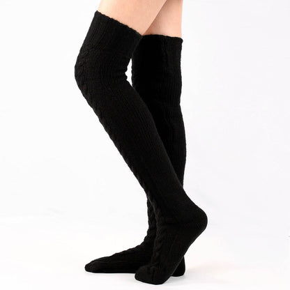 Autumn And Winter Knitting Knee Length Stockings Women's Lengthened Floor Stockings Wool Pile Stockings - IntuitiveEncBoutique